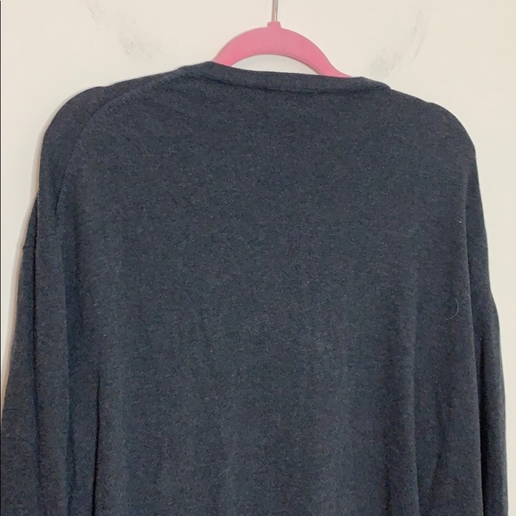 J Ferrar Dark Grey V-Neck Sweater - Picture 5 of 6